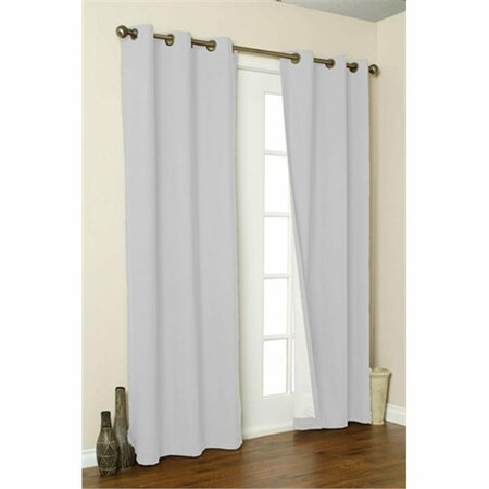 COMMONWEALTH HOME FASHIONS Thermalogic Insulated Solid Color Grommet Top Curtain Panel Pairs 63 in., White 70370-188-001-63